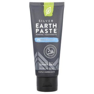 Redmond Trading Company, Earth Paste, мінеральна зубна паста, м'ятне вугілля, 4 унції (113 г)