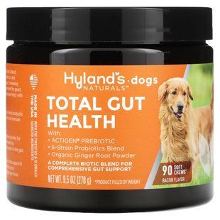 Hyland's Naturals, Total Gut Health, For Dogs, Bacon, 90 Soft Chews, 9.5 oz (270 g) купить в Киеве и Украине