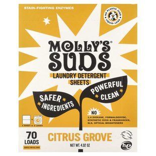 Molly's Suds, Laundry Detergent Sheets, Citrus Grove, 35 Sheets купить в Киеве и Украине