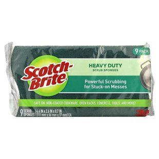 Scotch-Brite, Heavy Duty Scrub Sponges, 9 Sponges купить в Киеве и Украине