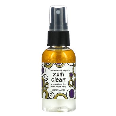 ZUM, Zum Clean, ароматична суміш для кульок для сушіння вовни, ладан та мирру, 2 рідких унції (59 мл)