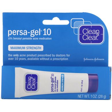 Persa-Gel 10, максимальна сила, Clean,Clear, 1 унц (28 г)