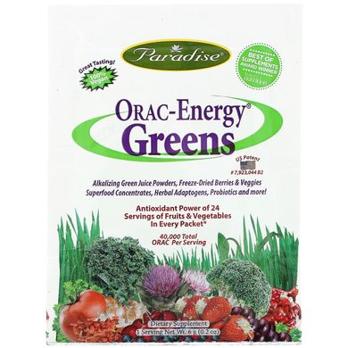 Антиоксиданти Орасіо Paradise Herbs (ORAC-Energy) 15 пакетів 90 г