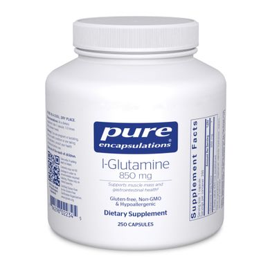 Глютамин Pure Encapsulations (L-Glutamine) 850 мг 250 капсул купить в Киеве и Украине