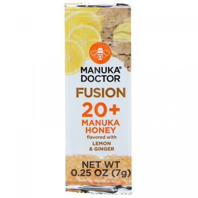 Мед Манука 20+ з лимоном і імбиром Manuka Doctor (Manuka Honey) 24 пакетика по 7 г