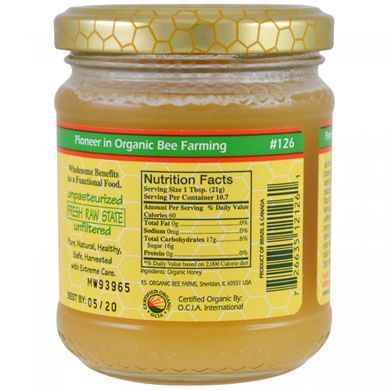 Мед сертифікований YS Eco Bee Farms (Raw Honey) 100% органік 226 г
