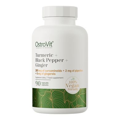 OstroVit-Turmeric + Black Pepper + Ginger OstroVit 90 капсул купить в Киеве и Украине