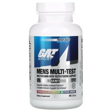Мультивітамінна добавка для чоловіків, що підвищує рівень тестостерону, Men's Multi + Test, GAT, 90 таблеток