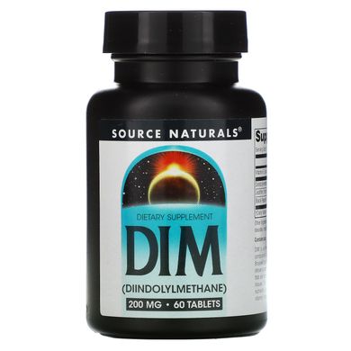 ДІМ (Дііндолілметан), DIM (Diindolylmethane), Source Naturals, 200 мг, 60 таблеток
