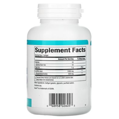 Фосфатидилхолін (PC), Natural Factors, 420 мг, 90 гелевих капсул