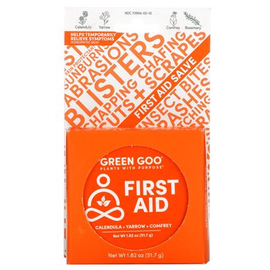 Бальзам для першої допомоги, First Aid Salve, Green Goo, 51,7 г