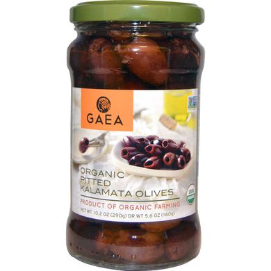 Органічні оливки Каламата без кісточок, Gaea, 102 унцій (290 г)