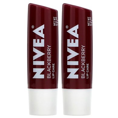 Тонований догляд за губами, ожина, Nivea, 2 упаковки, 0,17 унції (4,8 г) кожна