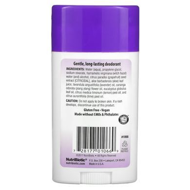 Дезодорант длительного действия с ароматом лаванды NutriBiotic (Deodorant) 75 г купить в Киеве и Украине