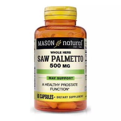 Со Пальметто для здоров'я простати Mason Natural (Saw Palmetto) 500 мг 60 капсул