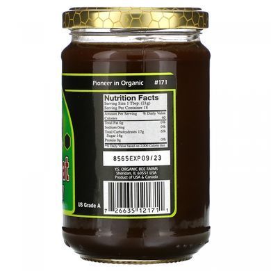 Buckwheat honey чистый Y.S. Eco Bee Farms (Buckwheat Honey) 383 г