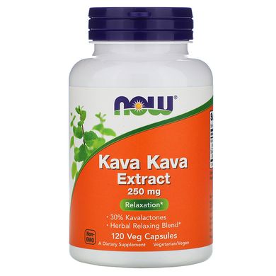 Екстракт Кава-Кава Now Foods (Kava Kava Extract) 250 мг 120 вегетаріанських капсул