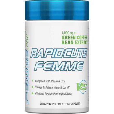 Екстракт зеленого кава + вітамін B12 FEMME (Rapidcuts Femme) 60 капсул