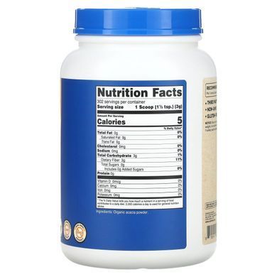 Nutricost Organic Acacia Fiber Powder 907 g unflavored