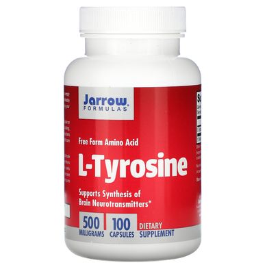 L-тирозин, L-Tyrosine, Jarrow Formulas, 500 мг, 100 капсул купить в Киеве и Украине