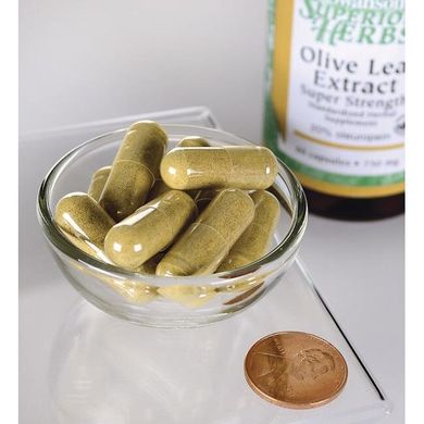 Экстракт оливковых листьев - дополнительная сила, Olive Leaf Extract - Extra Strength, Swanson, 750 мг, 60 капсул купить в Киеве и Украине