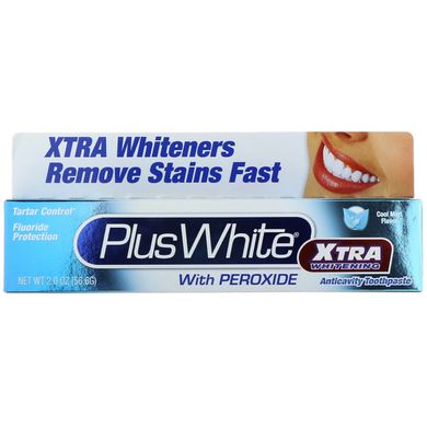 Екстра відбілювання з пероксидом, м'ятна зубна паста, Plus White, 2,0 унції (60 г)