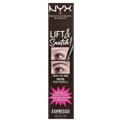 NYX Professional Makeup, Lift & Snatch! Brow Tint Pen, 08 Espresso, 0.03 fl oz (1 ml)
