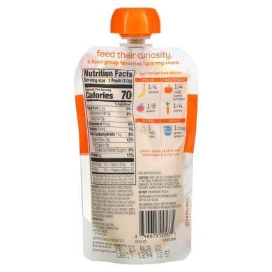 for toddlers, Nutritional blend from 4 food groups, pumpkin, carrot, banana, pomegranate, Greek yogurt, quinoa and oats, 4 oz (113 g)