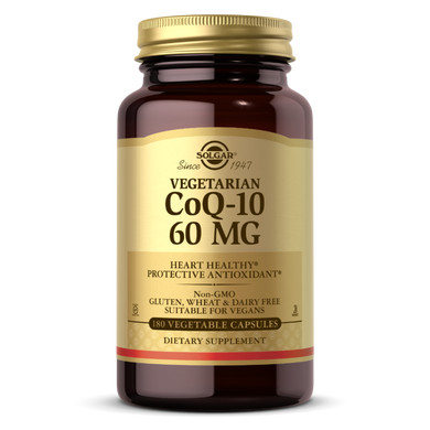 Вегетарианский коэнзим CoQ10 Solgar (Vegetarian CoQ-10) 60 мг 180 капсул купить в Киеве и Украине