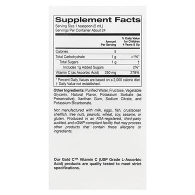 Детский жидкий золотой витамин C California Gold Nutrition (Children's Liquid Gold Vitamin C) 118 мл купить в Киеве и Украине