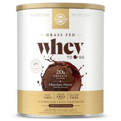 Протеїн зі смаком шоколаду Solgar (Whey To Go Protein Powder) 1,19 кг