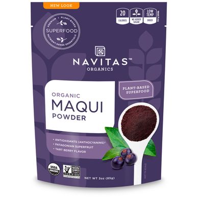 Органічний порошок маки Navitas Organics (Organic Maqui Powder) 85 г зі смаком чорничного пирога