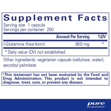 Глютамін Pure Encapsulations (L-Glutamine) 850 мг 250 капсул