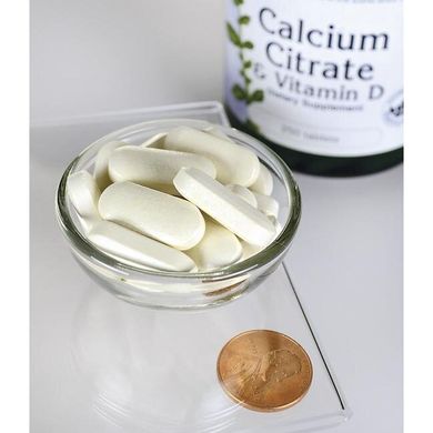Кальцій цитрат і вітамін Д, Calcium Citrate, Vitamin D, Swanson, 250 таблеток