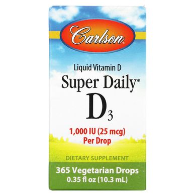 Вітамін D3 Carlson Labs (Vitamin D3) 1000 МО 10.3 мл