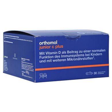 Orthomol Junior C Plus, Ортомол Джуніор С Плюс, смак мандарин/апельсин 30 днів (жувальні таблетки)