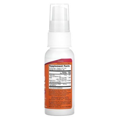 Липосомный спрей с витамином B-12 Now Foods (Vitamin B-12 Liposomal Spray with Folic Acid) 1000 мкг 59 мл купить в Киеве и Украине