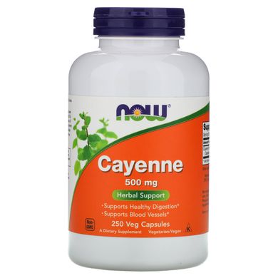 Каєнський перець Now Foods (Cayenne) 500 мг 250 капсул
