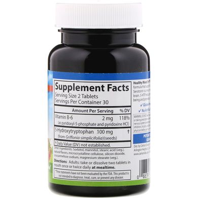 5-гідрокситриптофан смак малини Carlson Labs (Labs 5-НТР Elite) 50 мг 60 таблеток