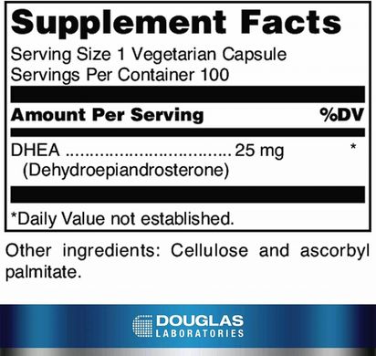 ДГЕА Douglas Laboratories (DHEA) 25 мг 100 капсул