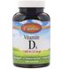 Вітамін Д3, холекальциферол, Vitamin D3, Carlson Labs, 3, 1000 МО (25 мкг), 250 м'яких таблеток фото