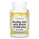 Вітаміни для здоров'я волосся з біотіном 10,000 плюс, Bio Nutrition, 60 рослинних капсул фото