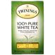 100% чистий білий чай, Twinings, 20 чайних пакетиків по 1,06 унції (30 г) фото