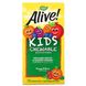 Alive! Детский жевательный мультивитамин, вкус апельсина и ягод, Nature's Way, 120 жевательных таблеток фото