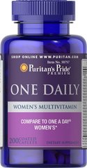 Жіночі полівітаміни One Daily, One Daily Women's Multivitamin, Puritan's Pride, 200 таблеток