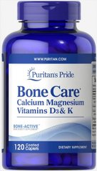Догляд за кістками, Bone Care, Puritan's Pride, 120 таблеток