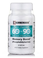 60 - 90 Посилення пам'яті фосфатіділсерін, 60 to 90 Memory Boost Phosphatidylserine, Kirkman labs, 30 м'яких гелевих капсул