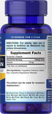 Мелатонин Puritan's Pride (Melatonin) 10 мг 120 капсул купить в Киеве и Украине