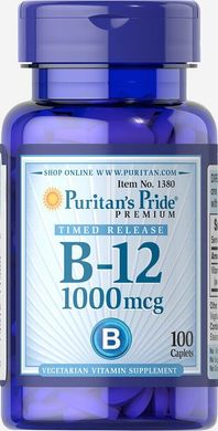 Витамин B-12 Puritan's Pride (Vitamin B-12 Timed Release) 1000 мкг 100 капсул купить в Киеве и Украине
