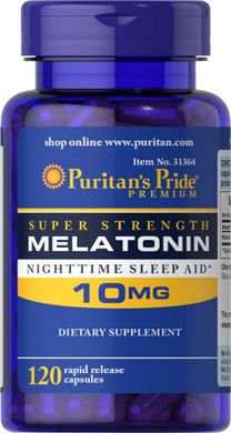 Мелатонин Puritan's Pride (Melatonin) 10 мг 120 капсул купить в Киеве и Украине